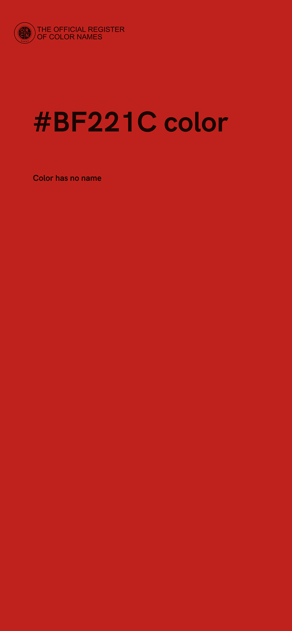 #BF221C color image
