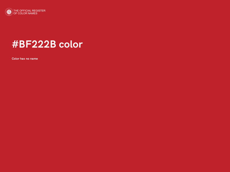 #BF222B color image