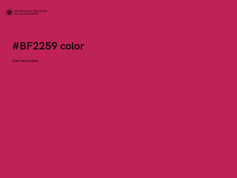 #BF2259 color image