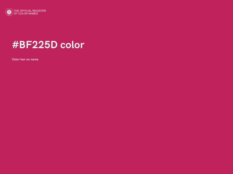 #BF225D color image