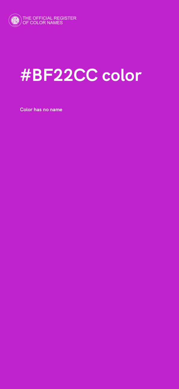 #BF22CC color image