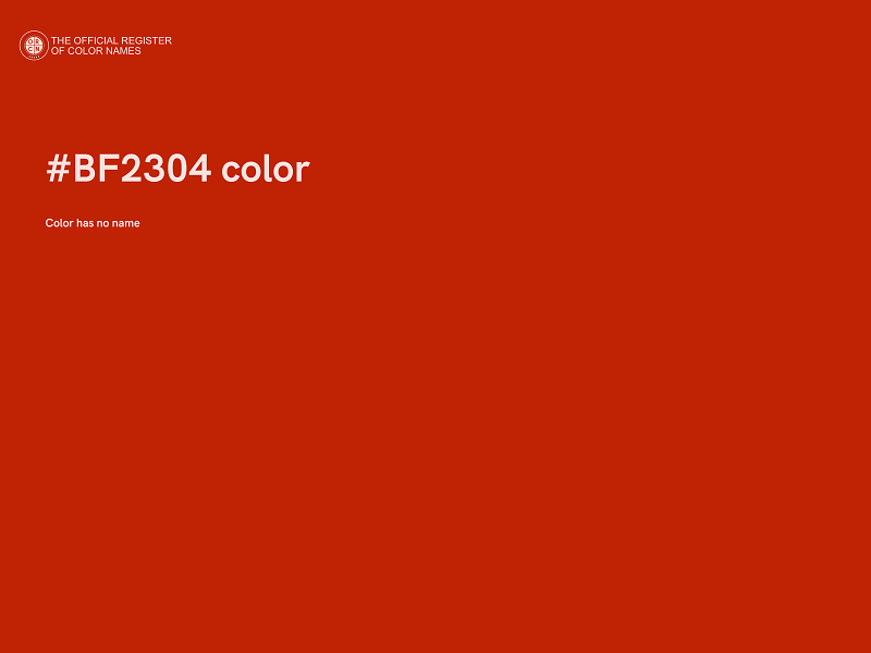 #BF2304 color image