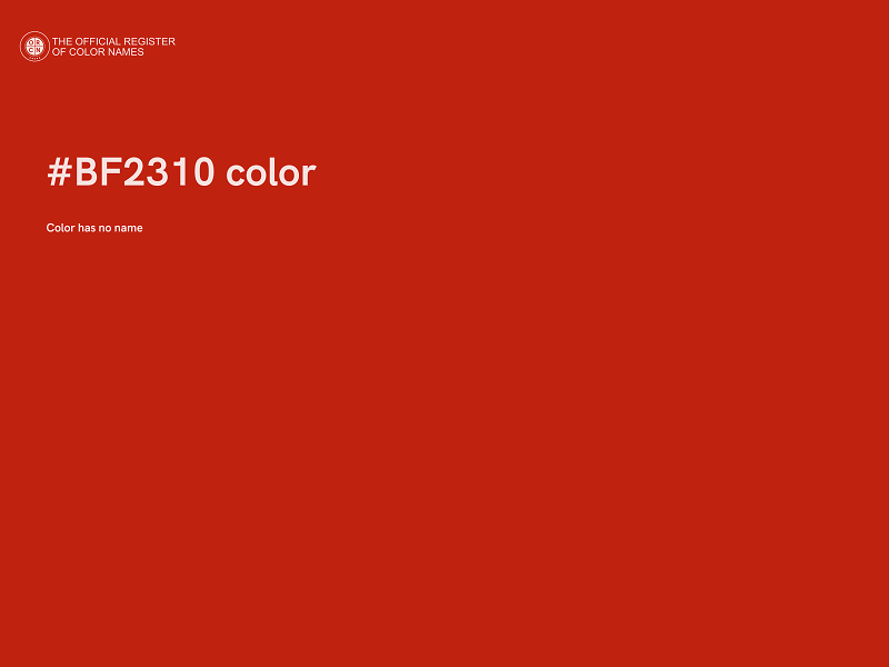 #BF2310 color image