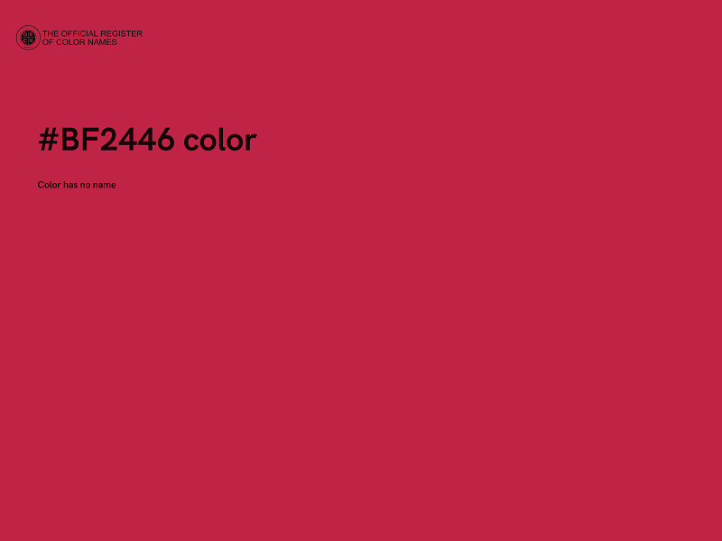 #BF2446 color image