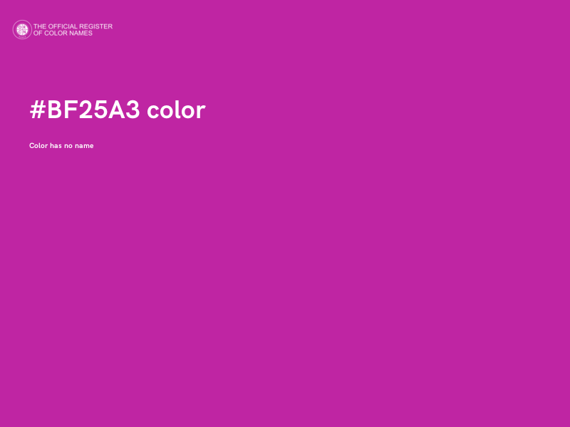 #BF25A3 color image