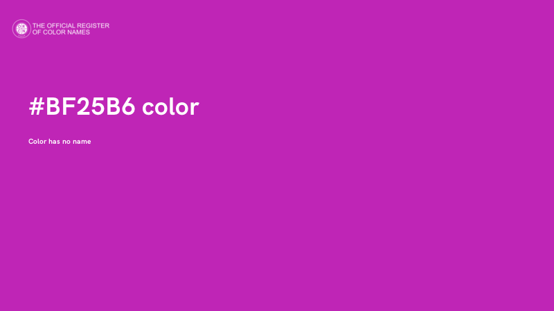#BF25B6 color image