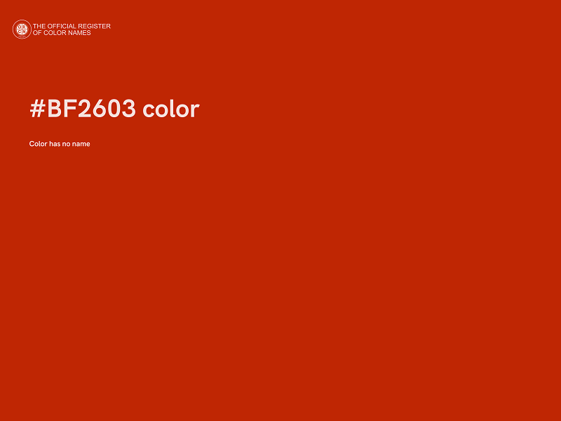 #BF2603 color image