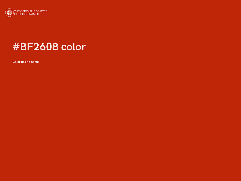 #BF2608 color image