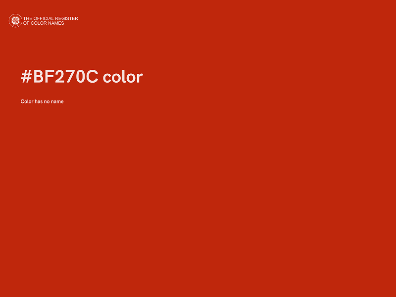 #BF270C color image