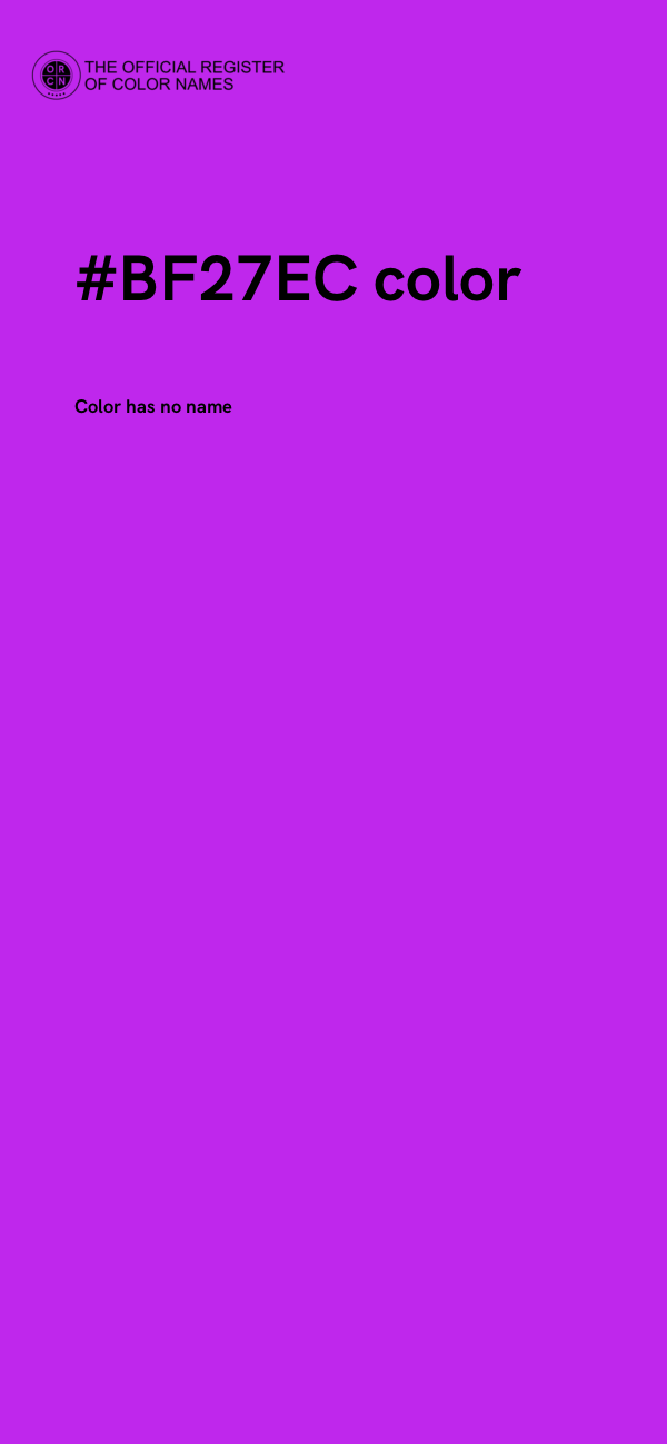 #BF27EC color image