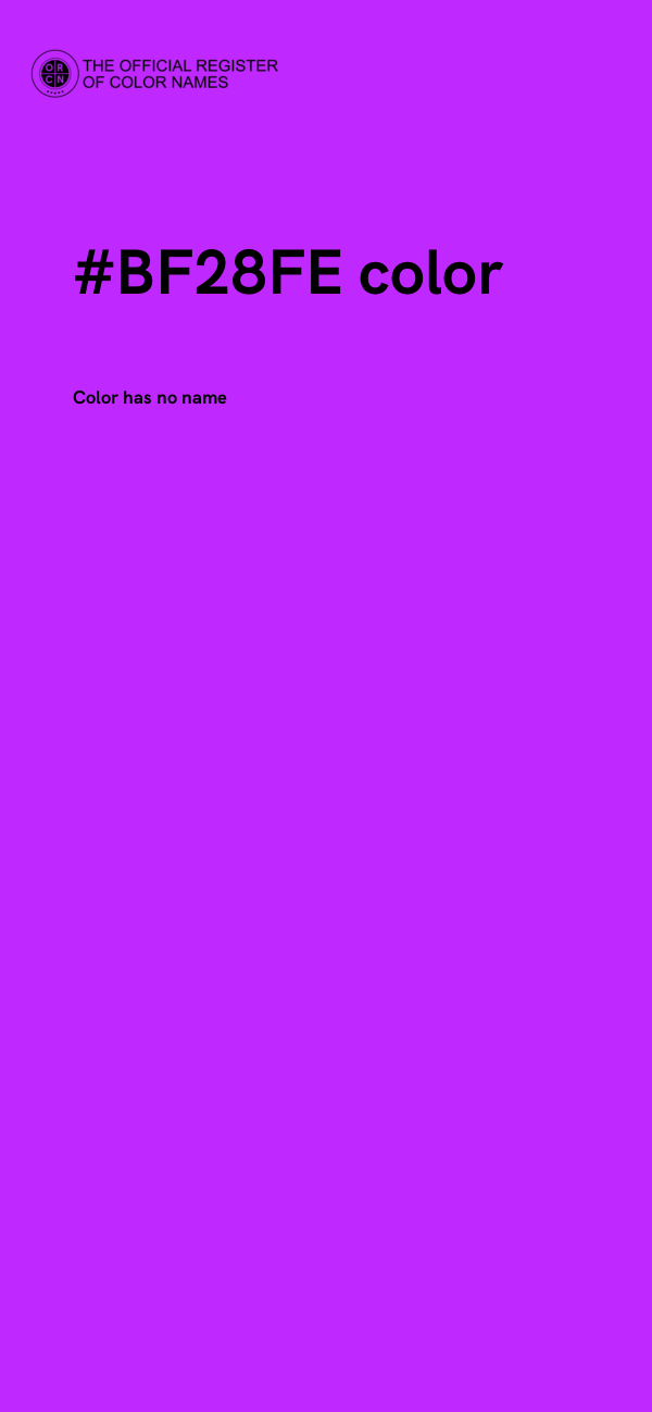 #BF28FE color image