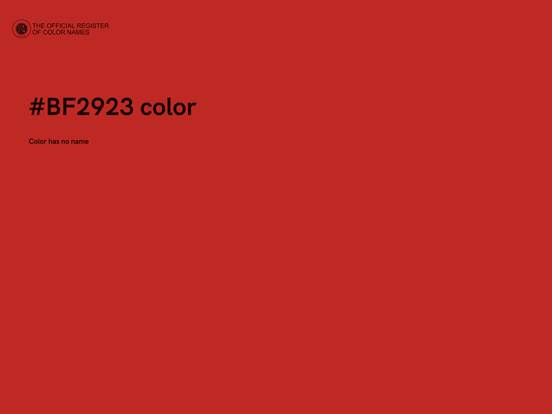 #BF2923 color image