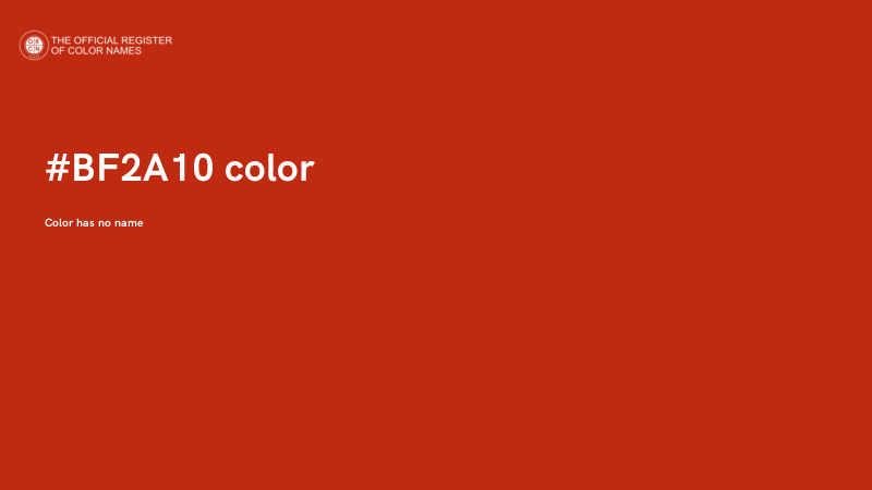 #BF2A10 color image