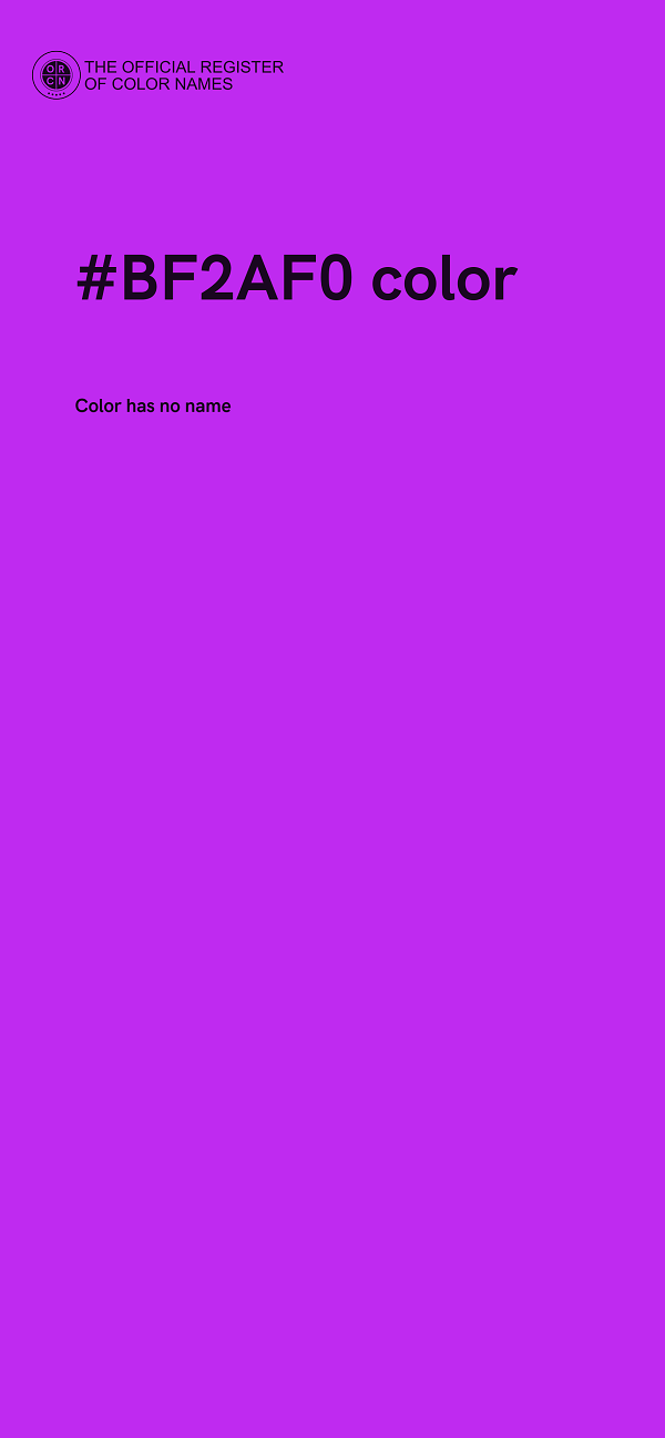 #BF2AF0 color image