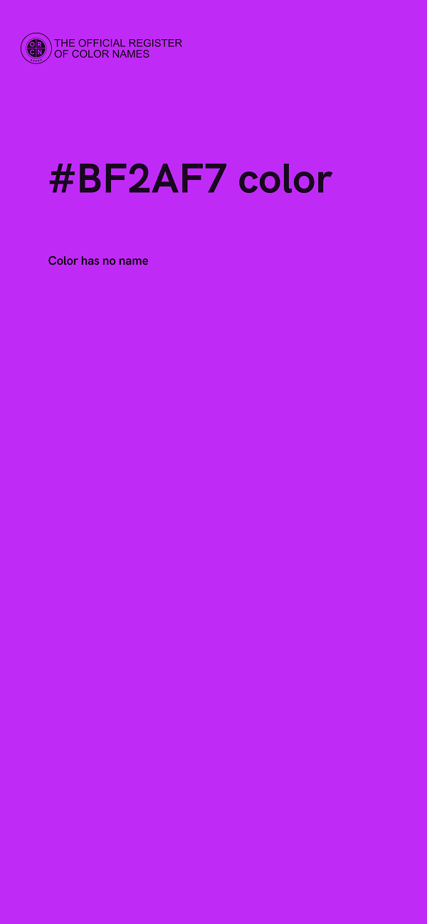 #BF2AF7 color image