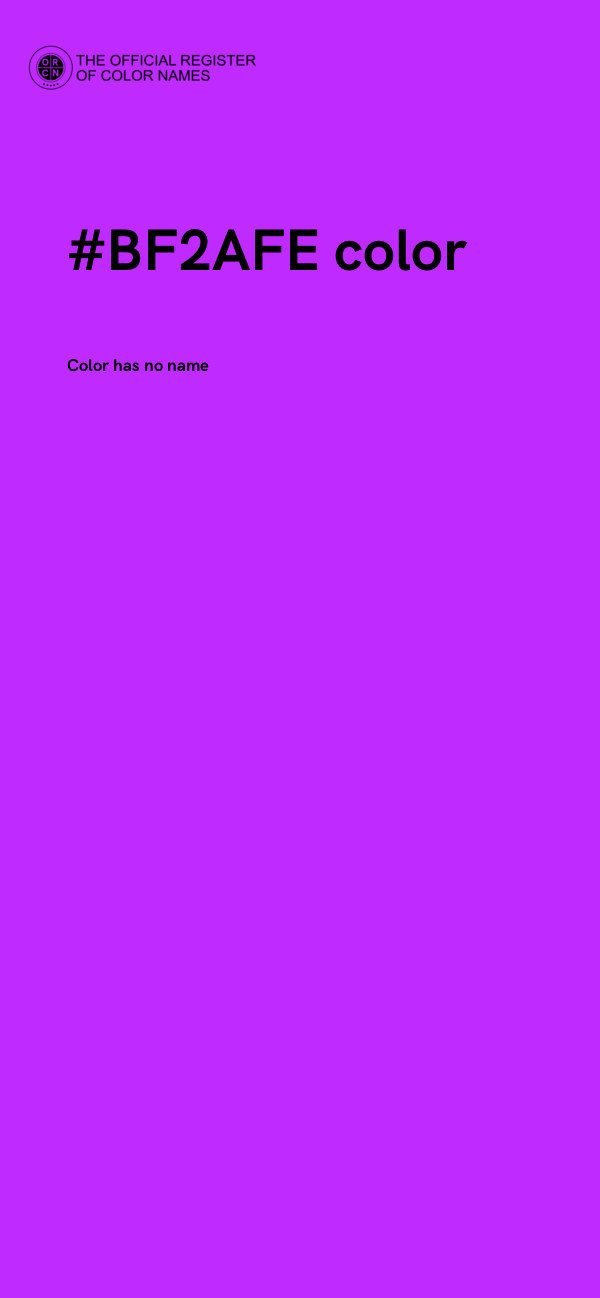 #BF2AFE color image