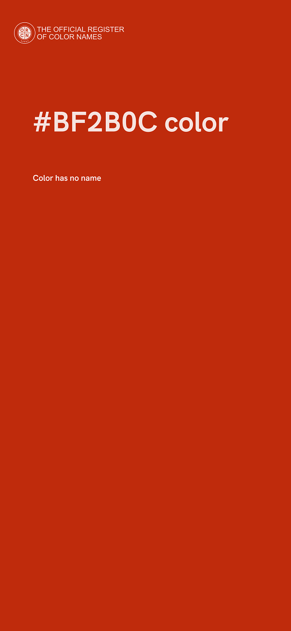 #BF2B0C color image