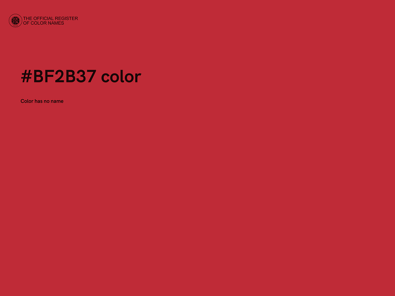 #BF2B37 color image