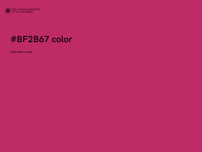 #BF2B67 color image