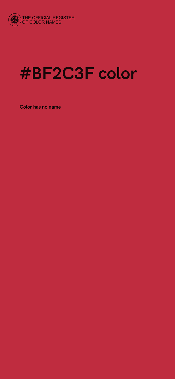 #BF2C3F color image