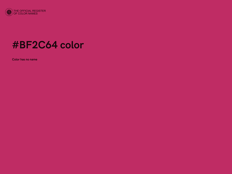 #BF2C64 color image