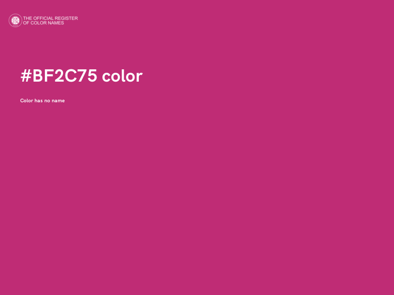 #BF2C75 color image