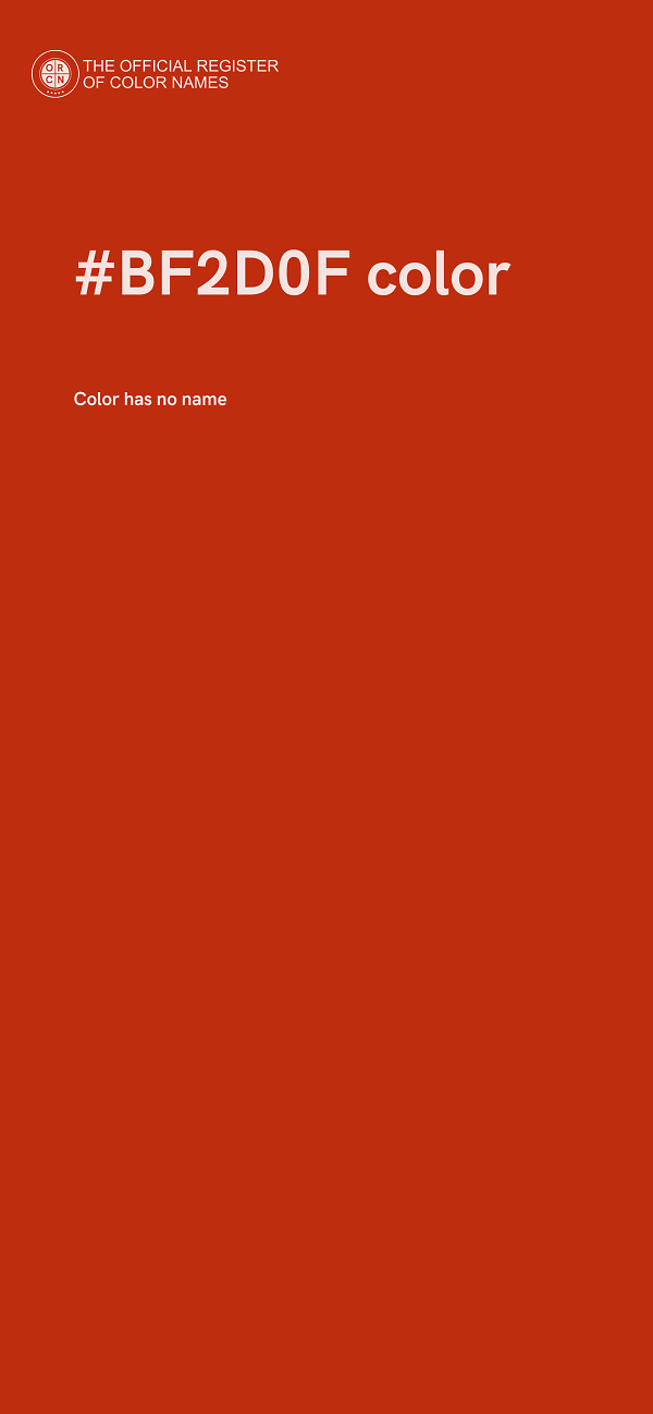 #BF2D0F color image