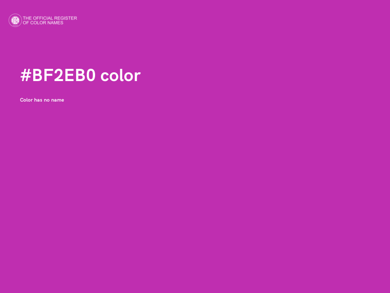 #BF2EB0 color image