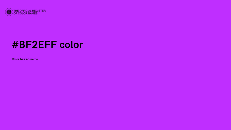 #BF2EFF color image