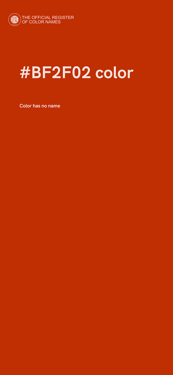#BF2F02 color image