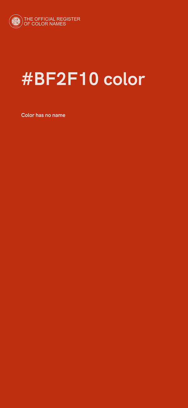 #BF2F10 color image