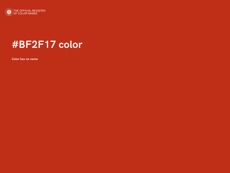 #BF2F17 color image
