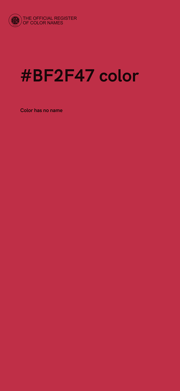 #BF2F47 color image