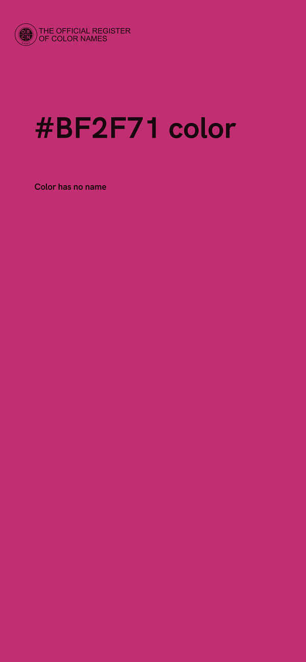 #BF2F71 color image