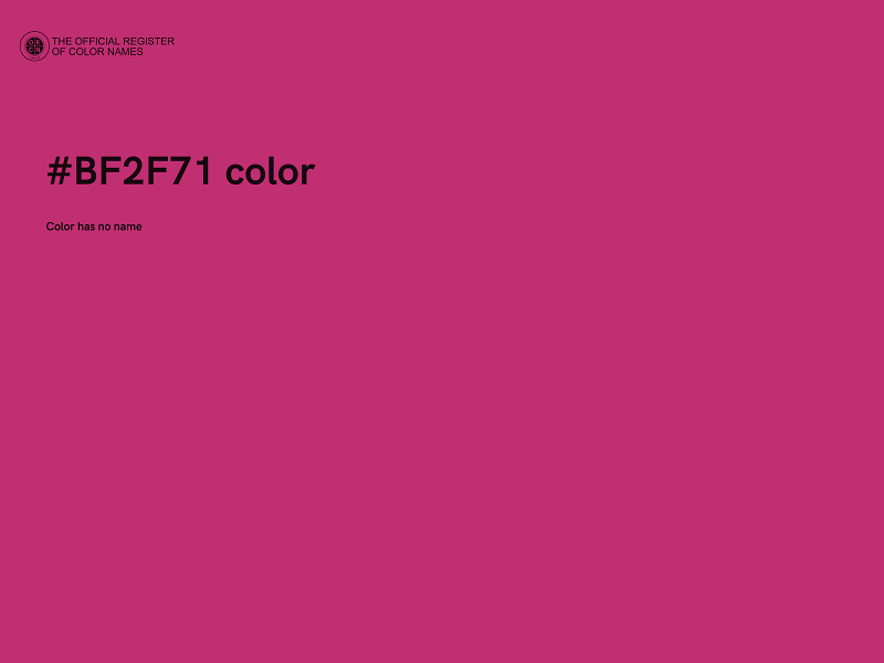 #BF2F71 color image