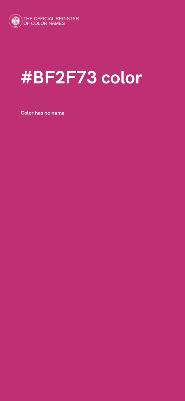#BF2F73 color image