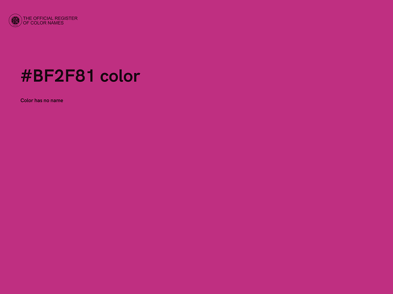 #BF2F81 color image