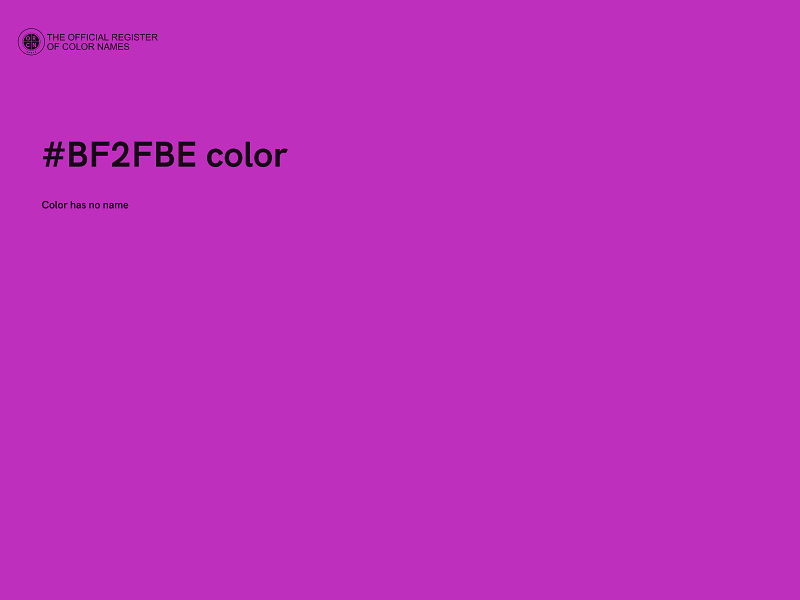 #BF2FBE color image