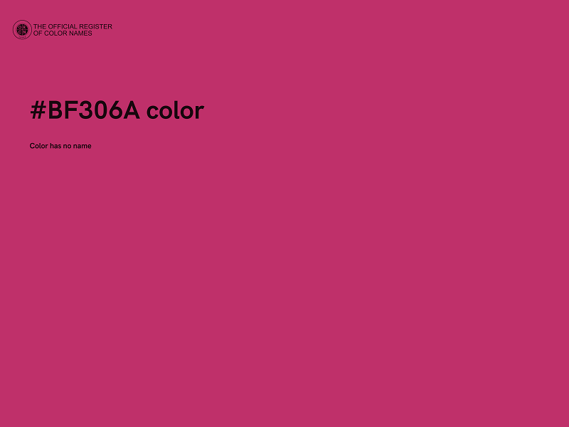 #BF306A color image