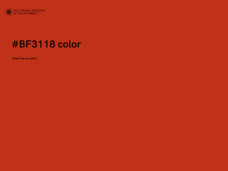 #BF3118 color image
