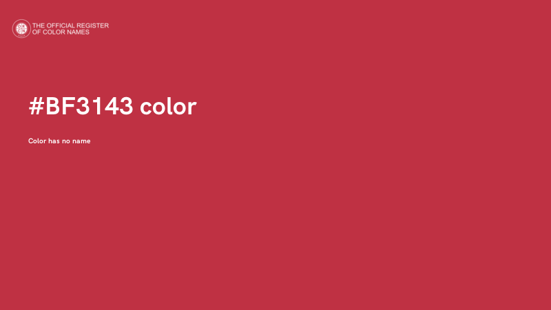 #BF3143 color image