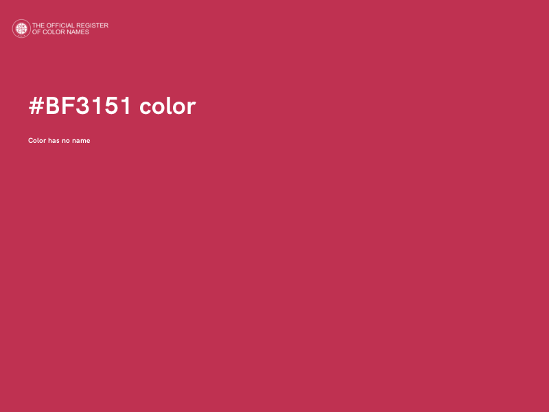 #BF3151 color image