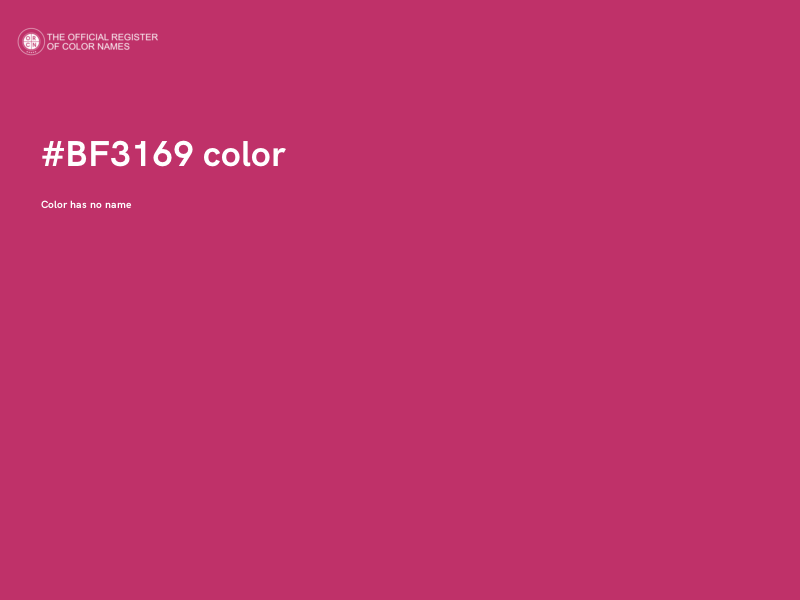 #BF3169 color image