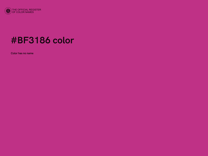 #BF3186 color image