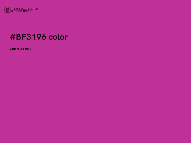 #BF3196 color image