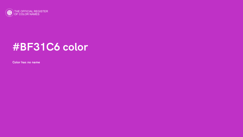 #BF31C6 color image