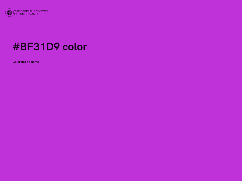 #BF31D9 color image