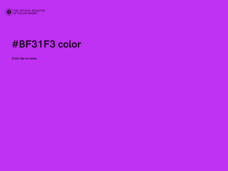 #BF31F3 color image
