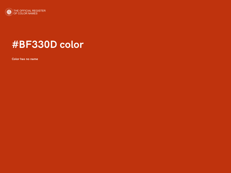 #BF330D color image