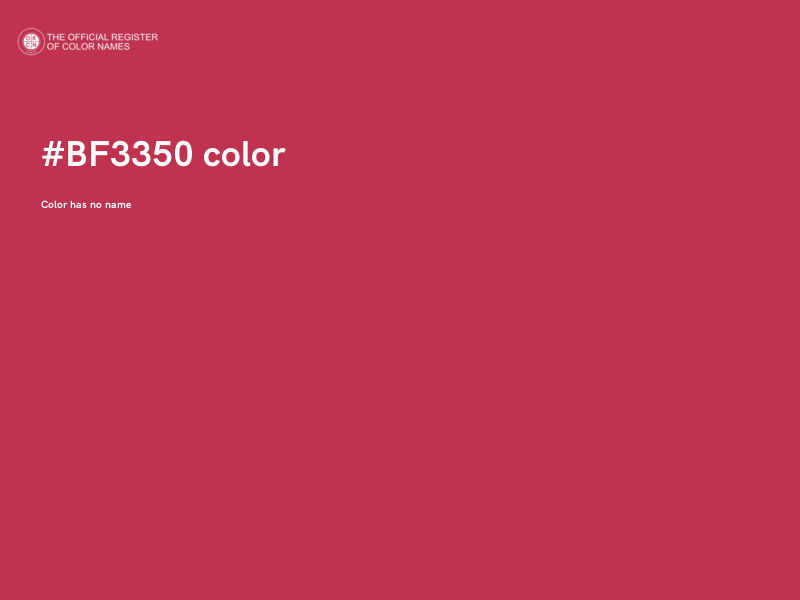 #BF3350 color image